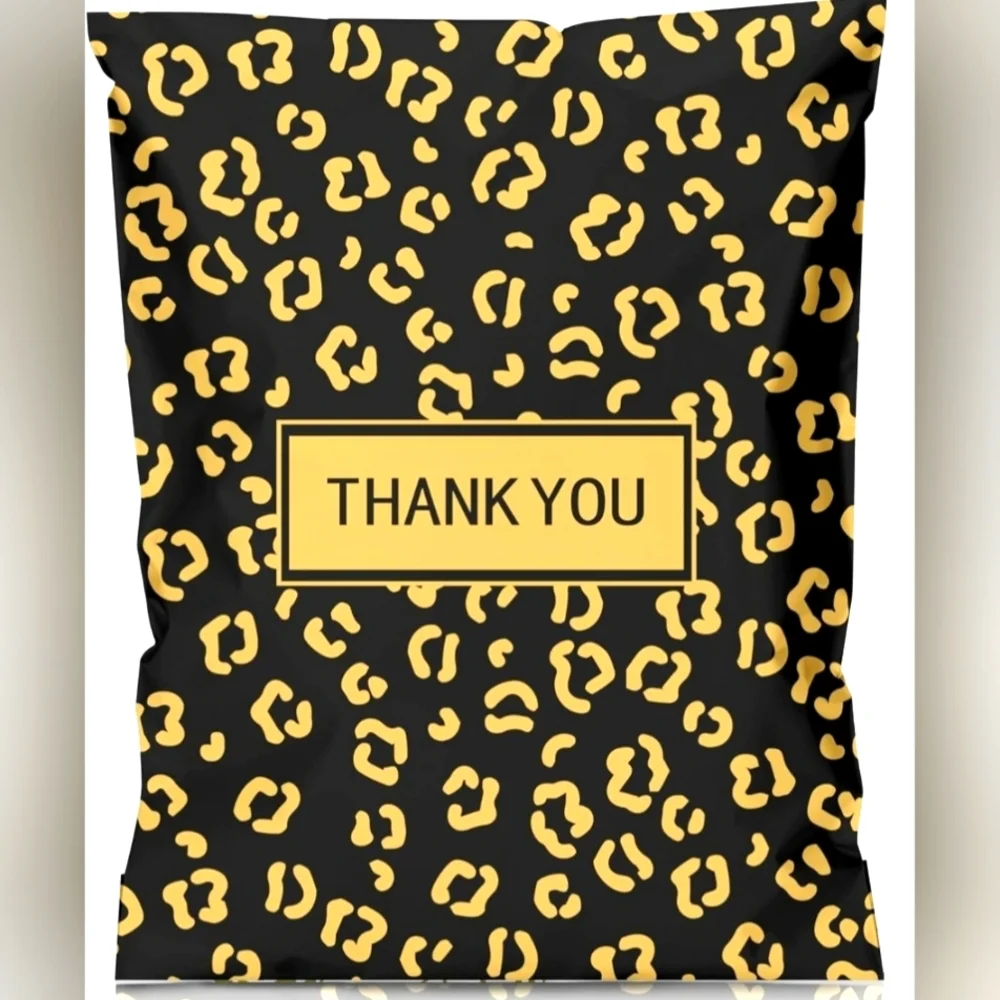 Set Of 20 15x19 Black & Gold Poly Mailers
